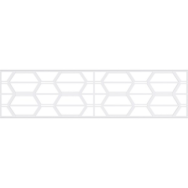 Set Of Four Panels For 94 1/2W X 24 1/4H Greeley Fretwork Wainscot Wall Paneling